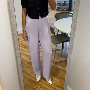 DVF Lilac / Lavender Athos Wide Leg Pants